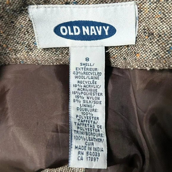 Vintage Y2K Old Navy Wool Blend Mini Skirt - Picture 7 of 8
